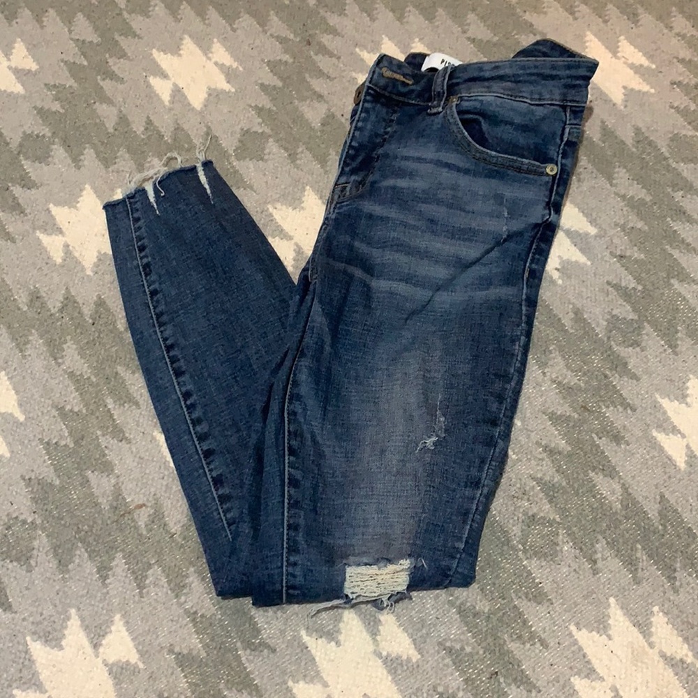 Distressed medium/dark wash Pistola Jeans